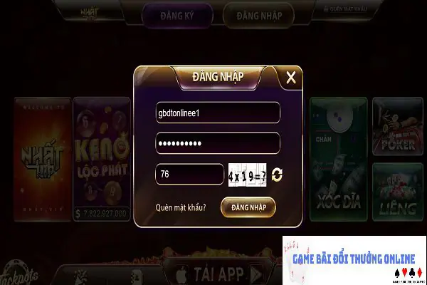 Đăng nhập NhatVip gamebaidoithuongonlinelive