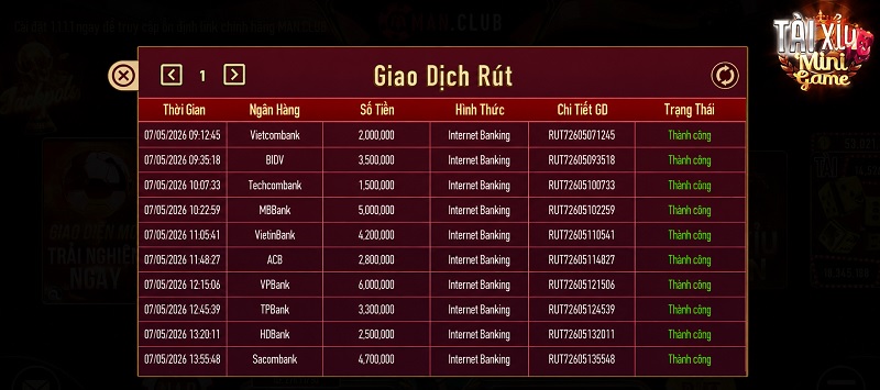 hình ảnh giao dịch manclub của HÀ NHÂN