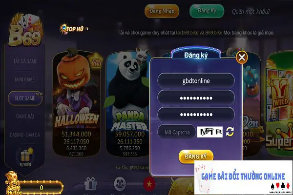 Đăng ký B69 gamebaidoithuongonlinelive