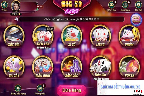 Kho game Big52 Club gamebaionline
