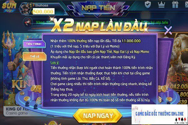 Khuyến mãi cho tân thủ SumVip gamebaionline247.com