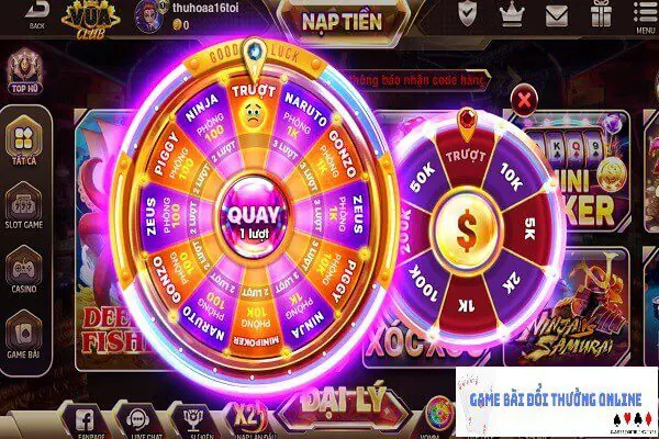 Vòng quay may mắn Vua Club gamebaidoithuongonlinelive