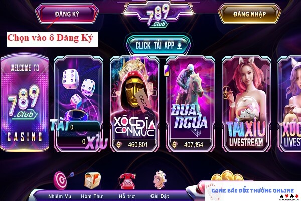 Đăng ký 789Club trên PC gamebaionline247.com2