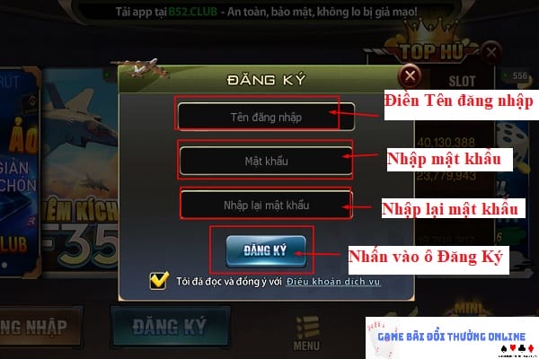 Đăng ký B52 android gamebaionline247.com7