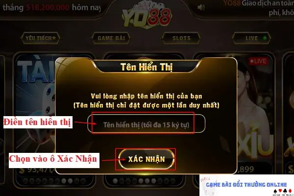 Đăng ký game bài Yo88 gamebaionline247.com2