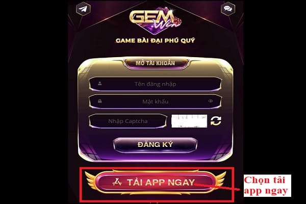 Đăng ký Gemwin iOS gamebaionline247.com