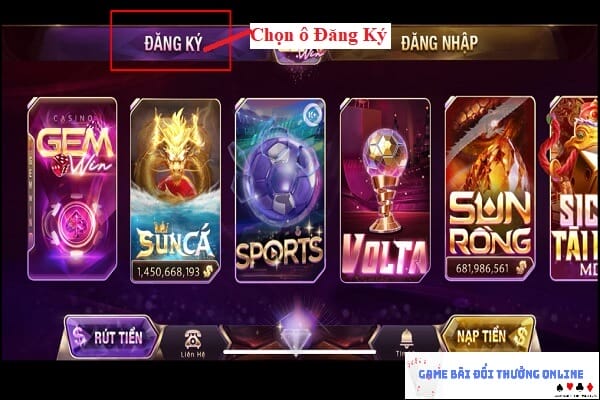 Đăng ký Gemwin iOS gamebaionline247.com