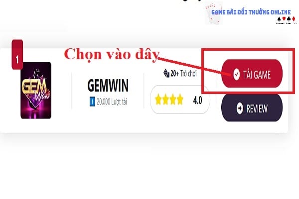 Đăng ký Gemwin iOS gamebaionline247.com