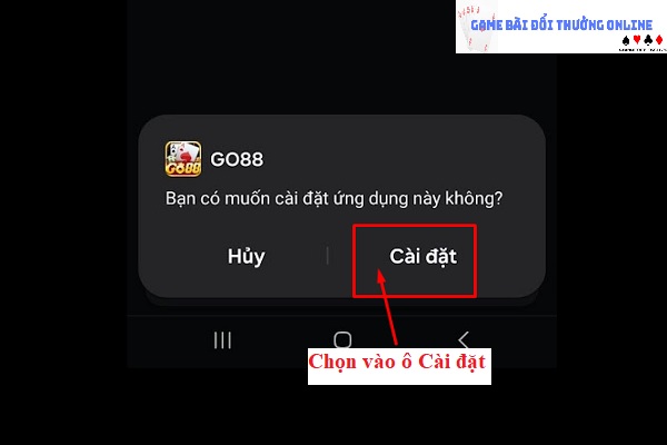 Đăng ký Go88 trên android gamebaionline247.com4