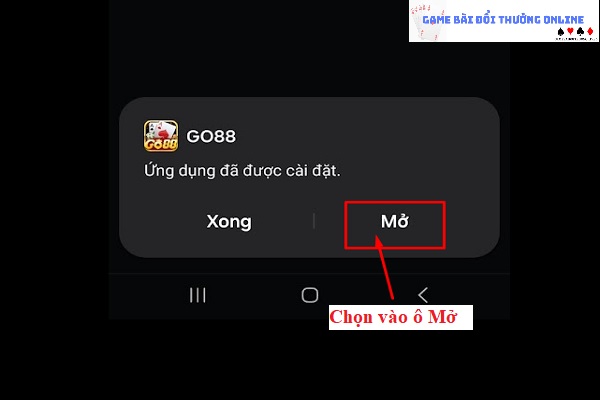 Đăng ký Go88 trên android gamebaionline247.com5