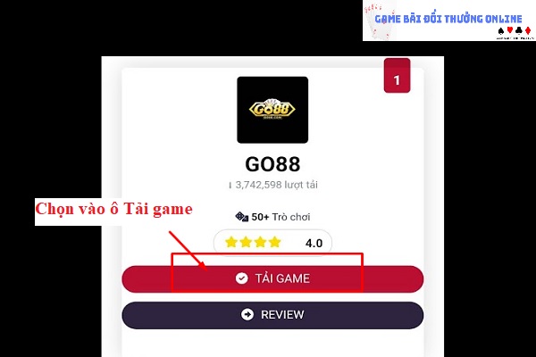 Đăng ký Go88 trên android gamebaionline247.com