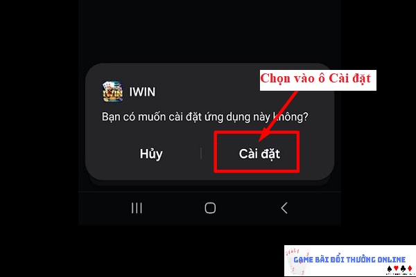 Đăng ký iWin trên android gamebaionline247.com5