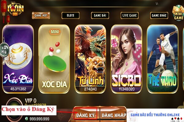 Đăng ký iWin trên iOS gamebaionline247.com5