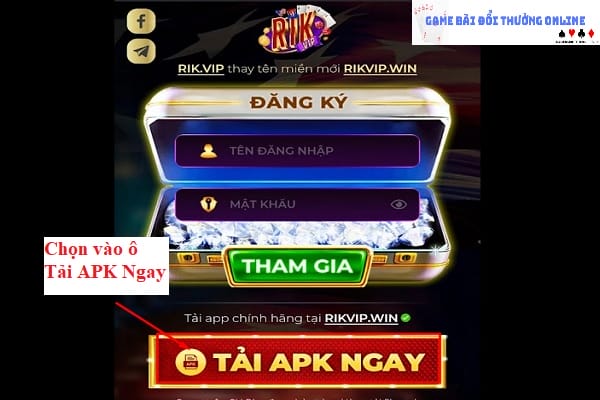Đăng ký Rikvip Android gamebaionline247.com1