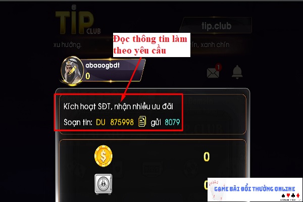 Đăng ký Tip Club gamebaionline247.com1