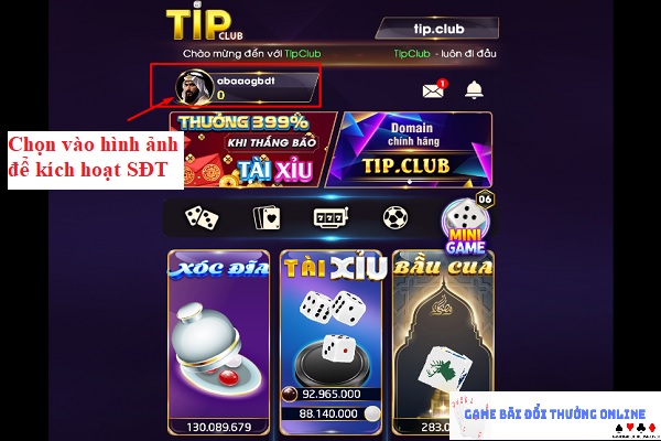 Đăng ký Tip Club gamebaionline247.com