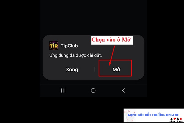 Đăng ký Tip Club trên android gamebaionline247.com4