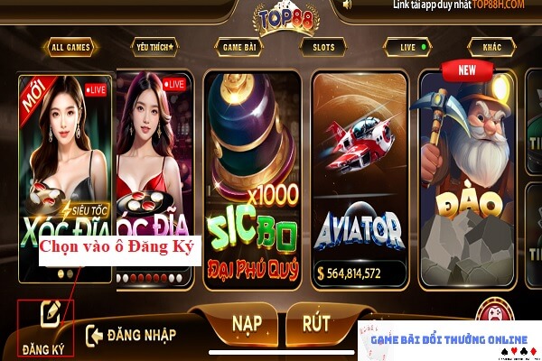 Đăng ký Top88 trên ios gamebaionline247.com4