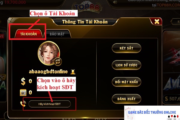 Đăng ký Top88 trên PC gamebaionline247.com2
