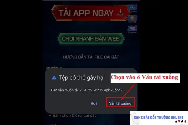 Link đăng nhập trực tiếp Win79 trên Android2