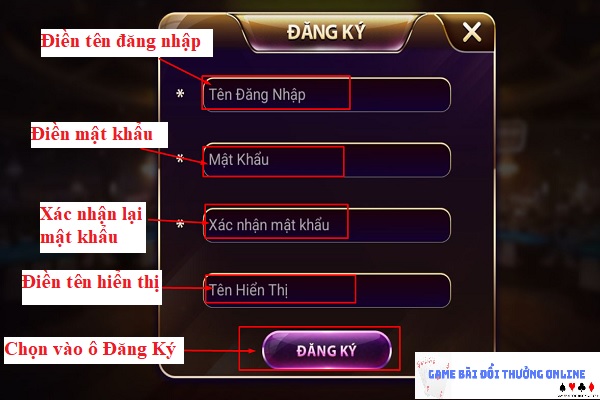 Đăng ký Zowin trên android gamebaionline247.com6