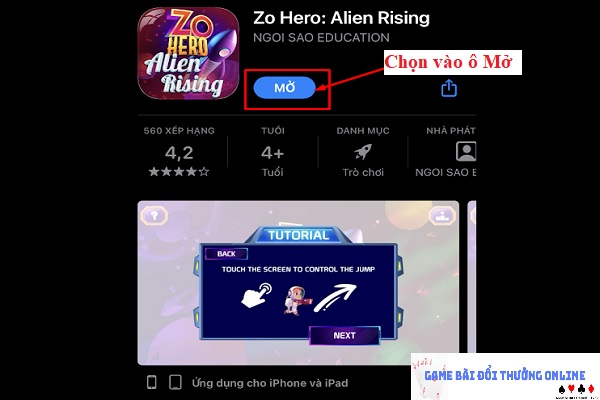 Đăng ký Zowin trên iOS gamebaionline247.com2