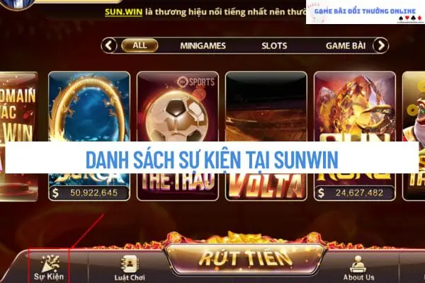 danh sách sự kiện SUNWIN