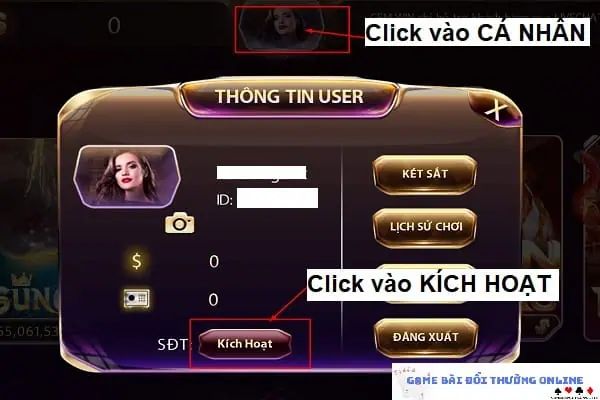 Kích hoạt sđt GEMWIN