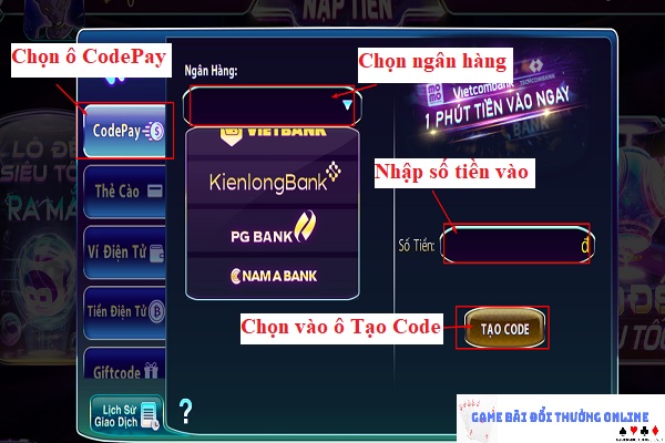 Hướng dẫn nạp xu 789Club2