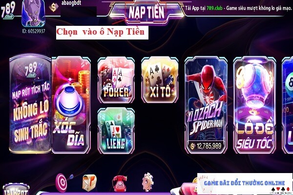 Hướng dẫn nạp xu 789Club