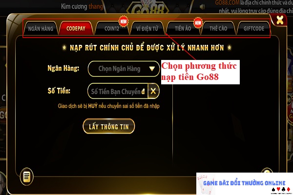 Hướng dẫn thêm điểm Go88 1