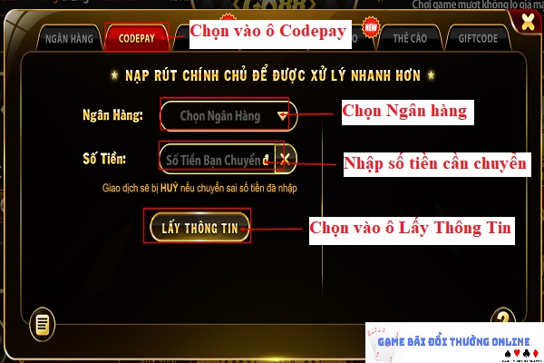 Hướng dẫn thêm điểm Go88 3