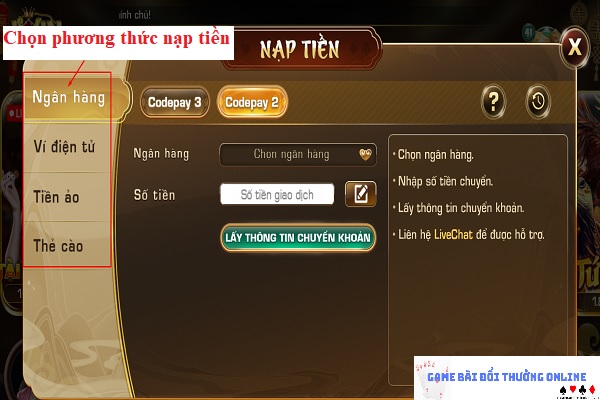 Hướng dẫn thêm điểm vào tài khoản iWin1