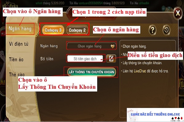 Hướng dẫn thêm điểm vào tài khoản iWin2