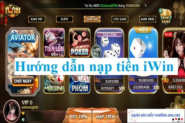 Hướng dẫn thêm điểm vào tài khoản iWin