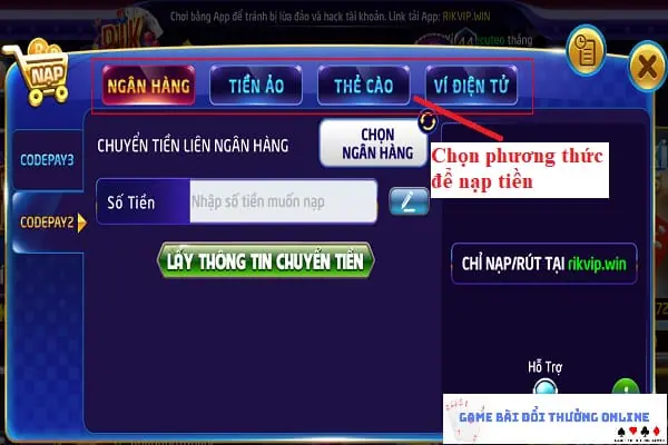 Nạp tiền Rikvip gamebaidoithuongonline.live