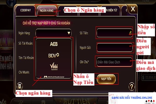 Thêm xu vào tài khoản Sunwin gamebaionline