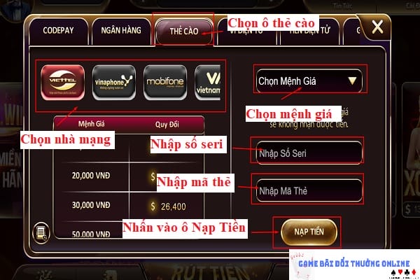 Thêm xu vào tài khoản Sunwin gamebaionline