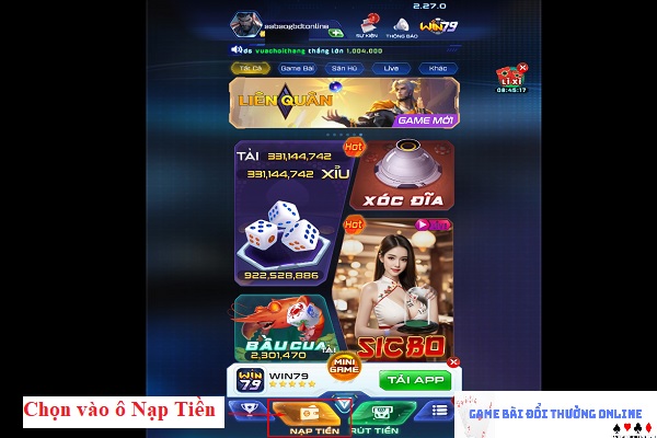 Giao diệnWin79 gamebaionline247.com