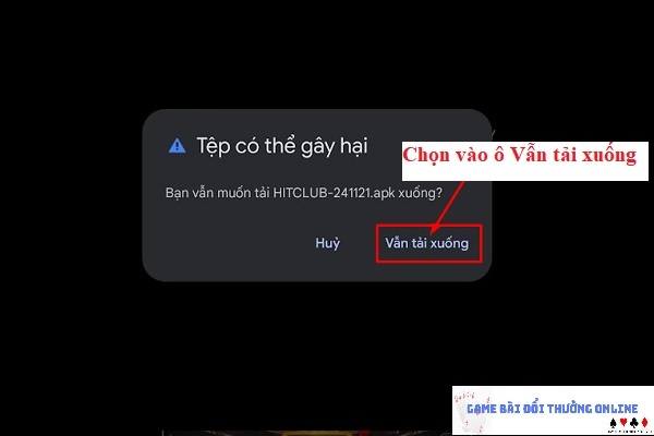 Đăng ký Hit Club trên android gamebaionline247.com1