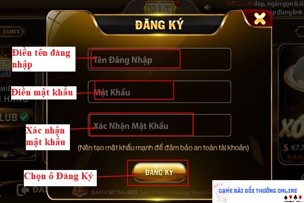 Đăng ký Hit Club trên android gamebaionline247.com6
