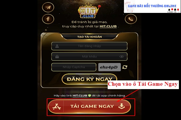Đăng ký Hit Club trên iOS gamebaionline247.com