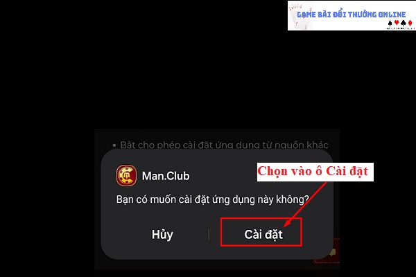 Đăng ký ManClub trên android gamebaionline247.com3