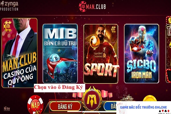 Đăng ký ManClub trên iOS gamebaionline247.com3
