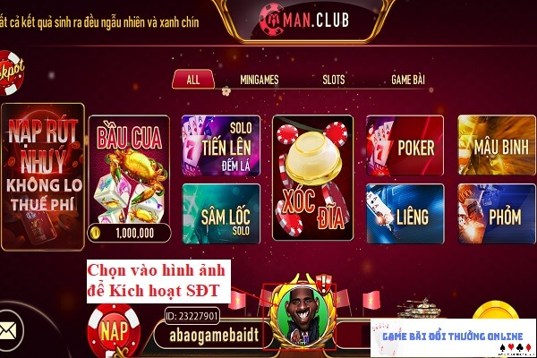 Đăng ký ManClub trên PC gamebaionline247.com3