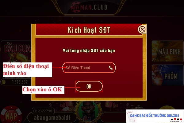 Đăng ký ManClub trên PC gamebaionline247.com5