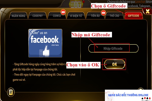 Nạp tiền Hit Club trên PC gamebaionline247.com8