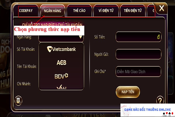 Thêm xu NhatVip trên PC gamebaionline247.com1