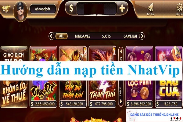 Hướng dẫn thao tác nạp tiền NhatVip dành cho người mới bắt đầu
