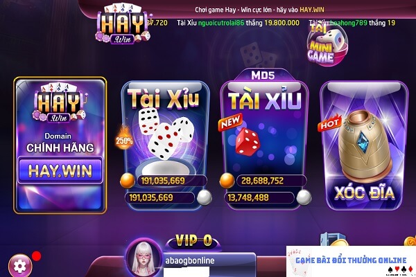 Cổng game HayWin gamebaionline